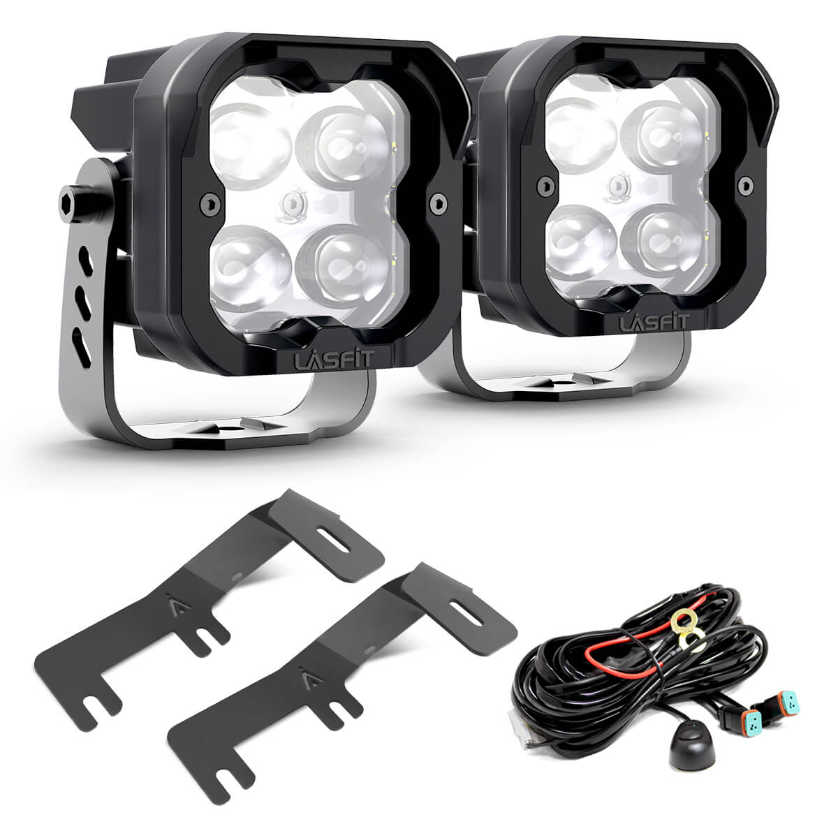 3" LED Pod Ditch Light Kit for 2014-2018 Chevrolet Silverado 1500 | LASFIT