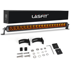 Lasfit 22 inch led slim single row combo flood spot beam amber light bar