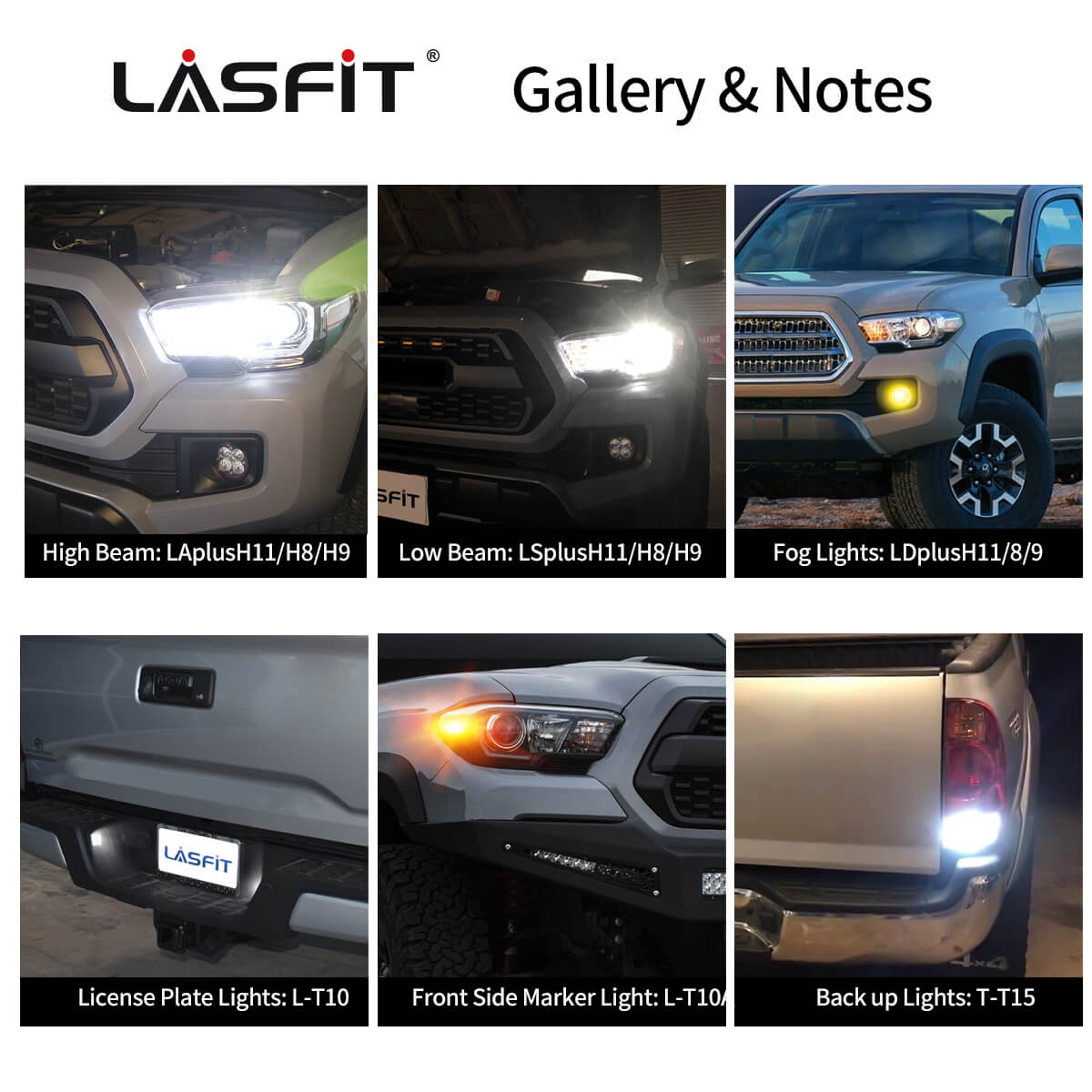 2016-2023 Toyota Tacoma LED Light Bulbs Upgrade｜Lasfit