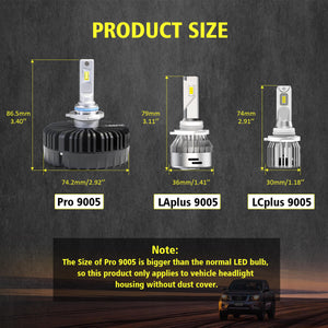 Pro Series 9005 LED Bulbs Custom Design 100W 10000LM 6000K | 2 Bulbs