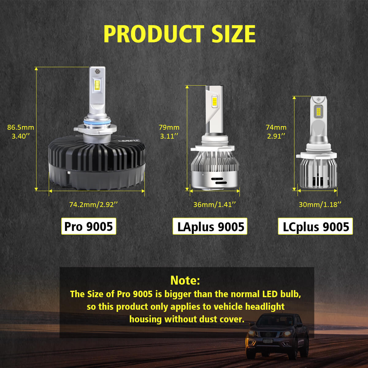 Lasfit 9005 LED Bulbs, 9005 LED High Beam Headlight Bulbs for Honda Civic  2016-2020,6000K, Xenon White, 2Pcs 