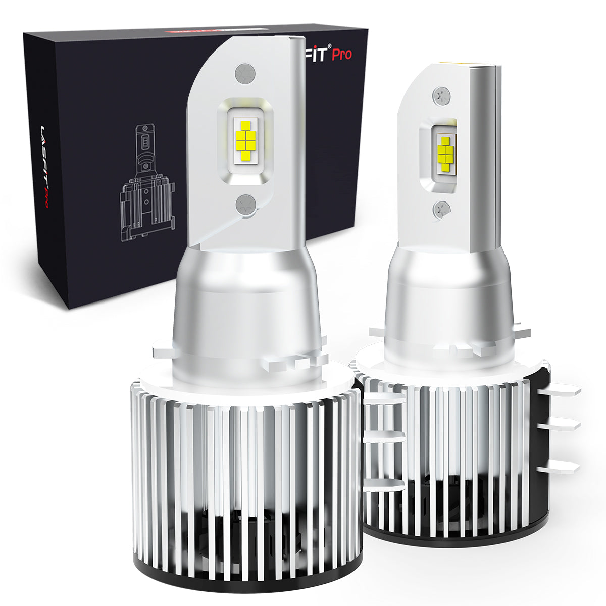 H15 LED Headlight Bulbs 70W 14000LM High Beam Daytime Running 6500K Cool  White | 2 Bulbs