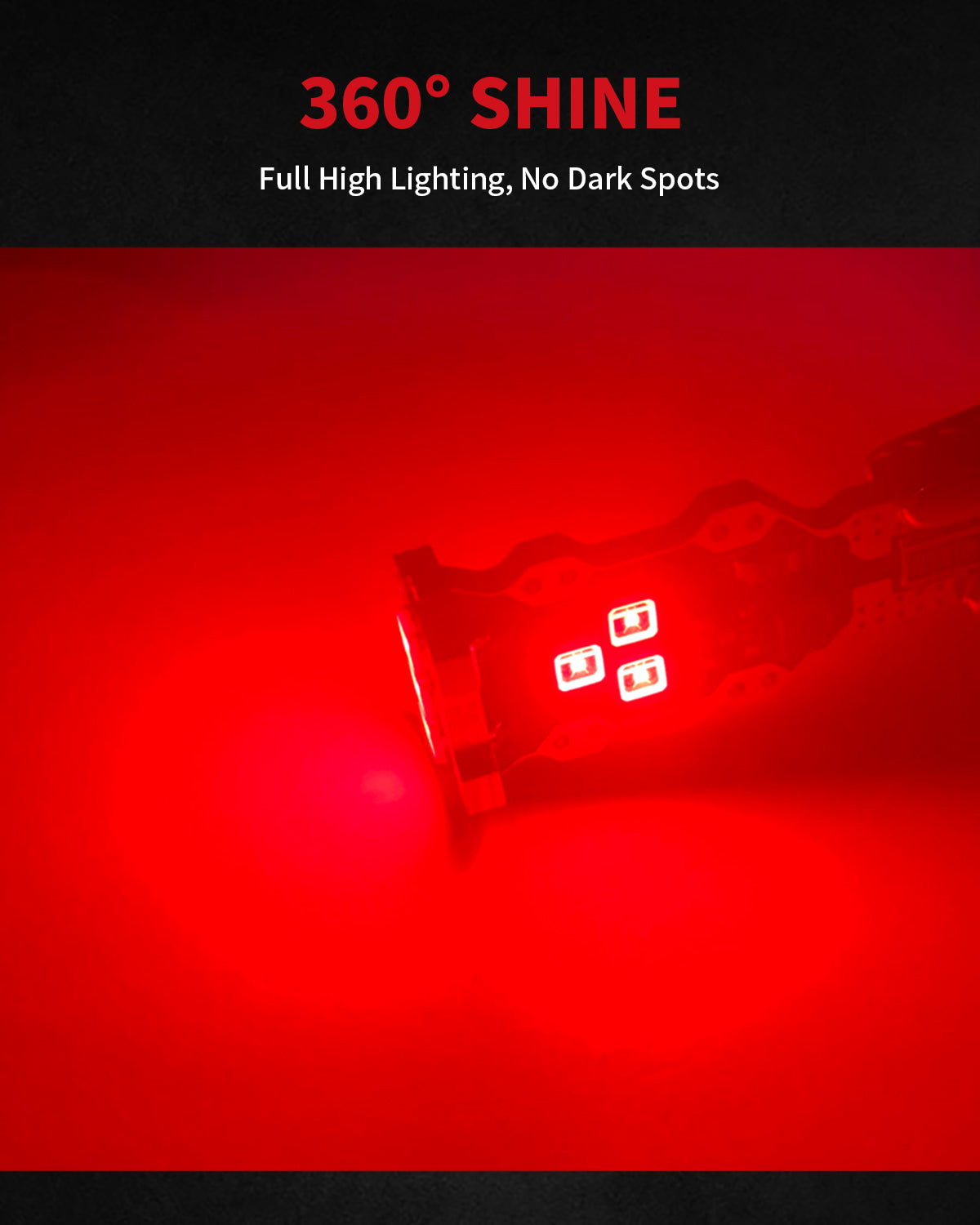 red 921 led bulbs 360° full angle illumination