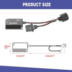 H13 9008 LED Bulb Load Resistor Harness Anti-Flicker Warning Canceler Decoder