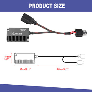 H4 9003 HB2 LED Bulb Load Resistor Harness Anti-Hyper Flash Error Free