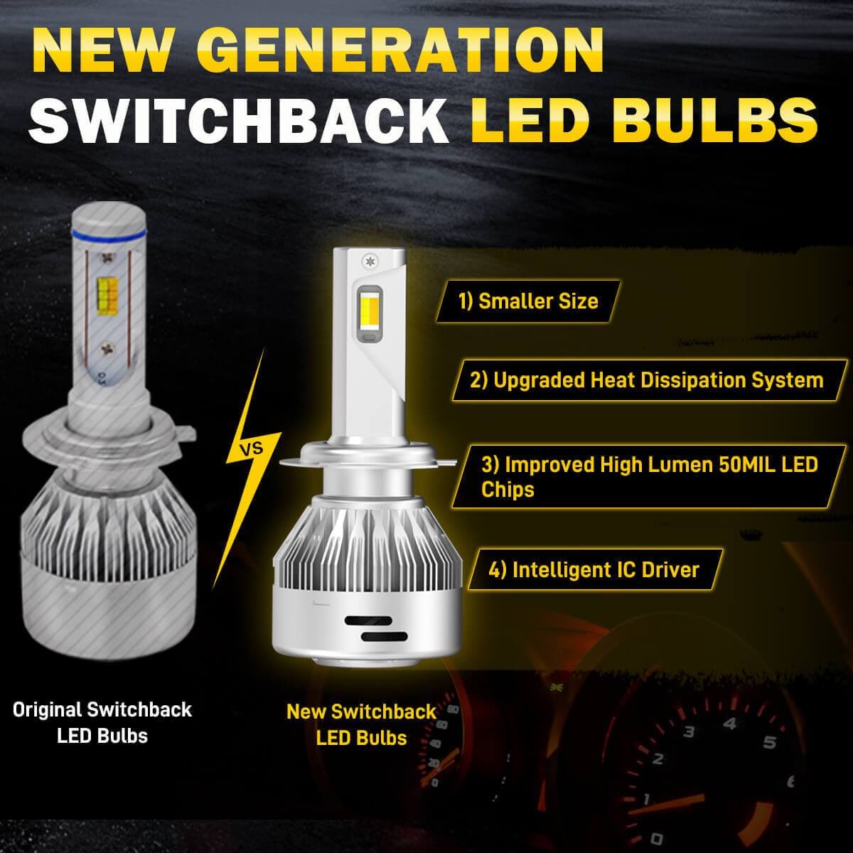 Switchback H7 LED Bulbs Kits 2 Color Modes｜LASFIT